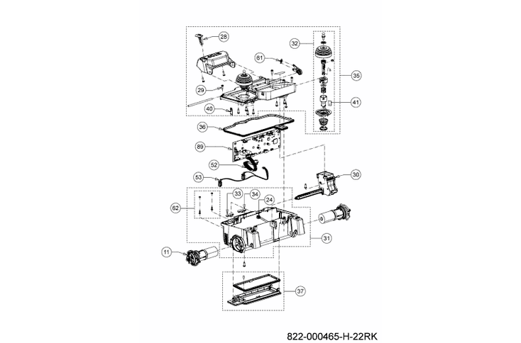 Robomow RK explosion drawing rear end cub cadet XR5 Alrobo