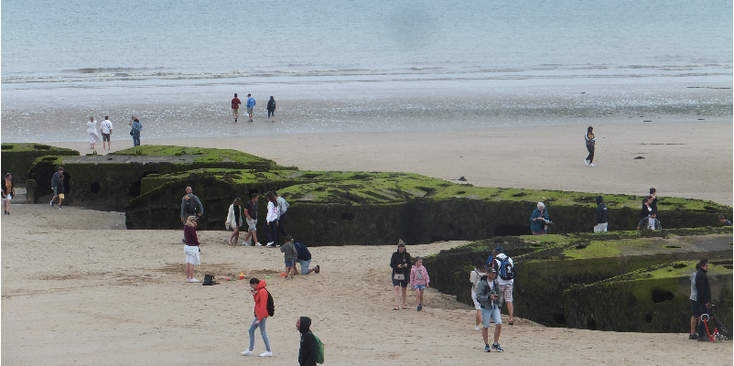 Arromanches-Mulberry-haven-Normandië-Frankrijk-invasie-D-Day-Overlord-strand