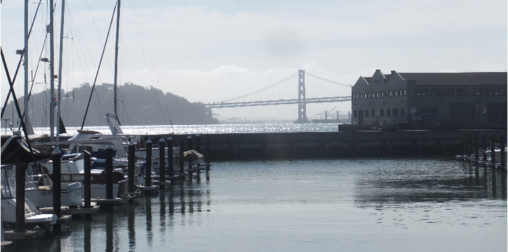 San-Francisco-Bay-Bridge-haven-Californië-Verenigde-Staten