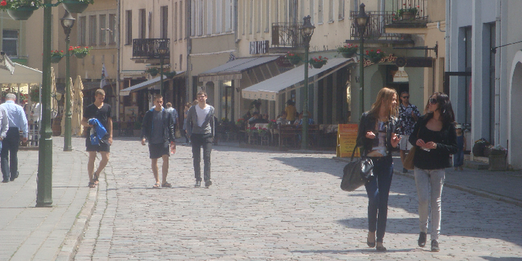 Kaunas-winkelstraat-shopping-Litouwen