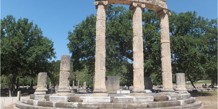 Olympia-Philippeion-Peleponnese-Grieks-Griekenland-tempel-Olympische-Spelen-archeologie-oudheid-antiek