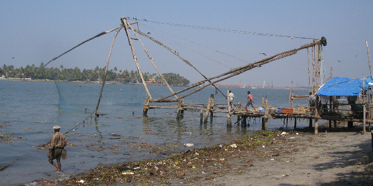 Kochi-India-Kerala-visserman-Chinese-netten