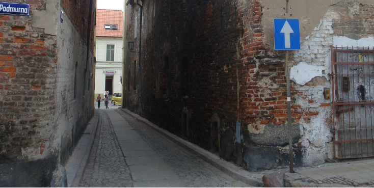 Torun-steeg-straat-bord-Polen