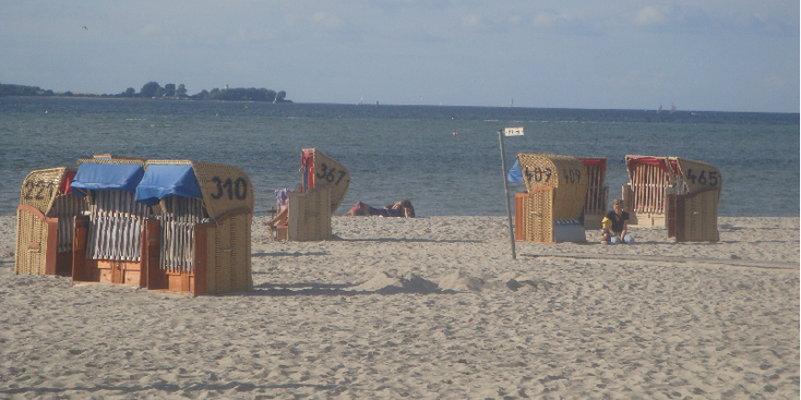 Laboe-strandstoel-oostzee-kust-Duitsland-strand