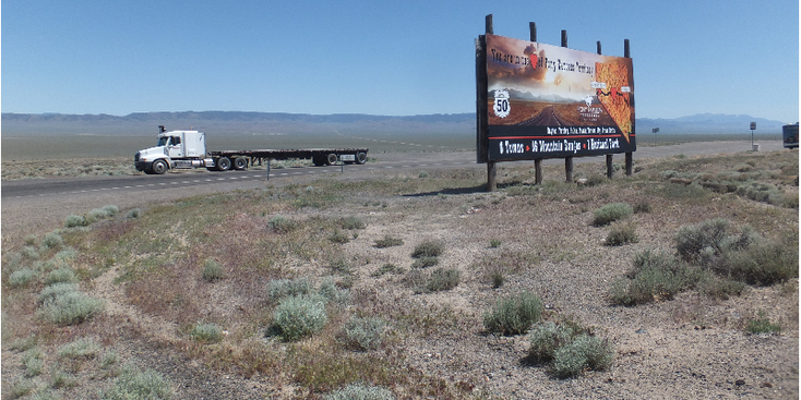Loneliest-Road-USA-bord-billboard-Verenigde-Staten