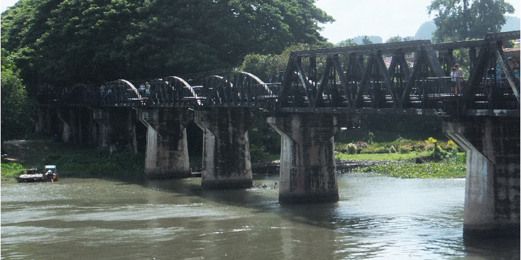 Kanchanaburi-Bridge-River-Kwai-spoorlijn-dodenspoorlijn-Thailand