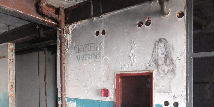 Potocari-Grafiti-Dutchbat-VN-station-basis-Joegoslavië-Bosnische-oorlog-Bosnië-Herzegovina