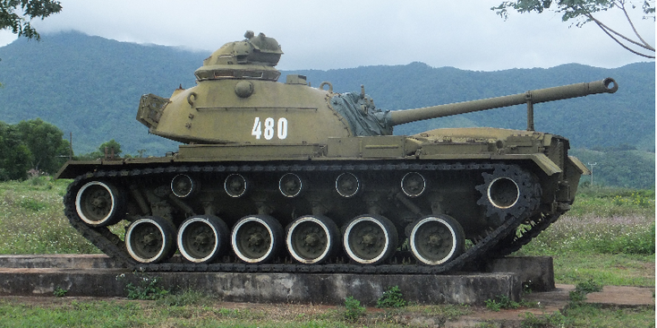Khe-Sanh-tank-vallei-Vietnamoorlog-Amerikaanse-basis-Vietnam