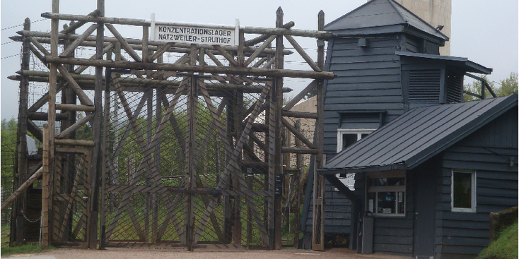 Natzweiler-Struthof-Concentration-Camp-Nazi-WW2-France-Entrance-Gate