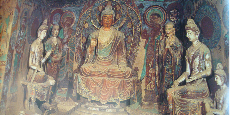 Mogoa-grotten-Dunhuang-China-tempels-Boeddhistische-kunst-schilderingen