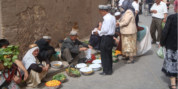 Kashgar-oude-stad-China-oeigoeren-lemen-huizen-markt
