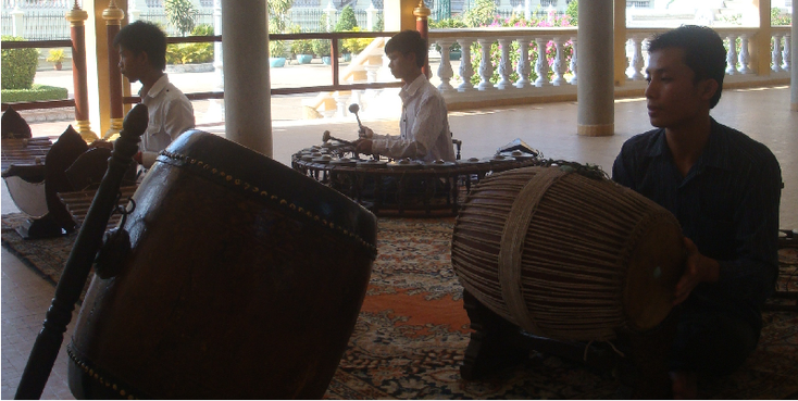 Phnom-Penh-Koninklijk-paleis-muziek-lokaal-Cambodja