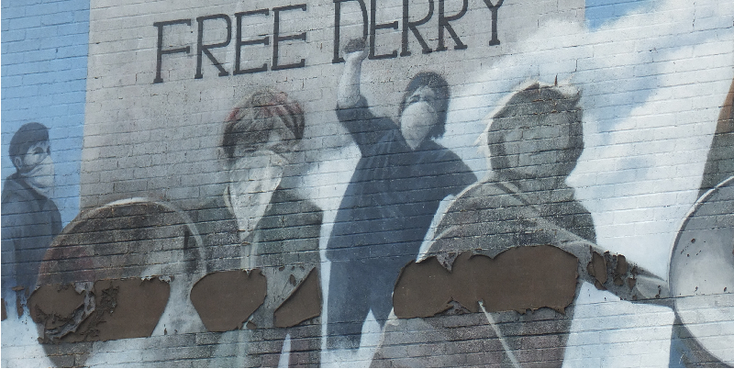 LondonDerry-Derry-Free-mural-muurschildering-Bogside-Sunday-Bloody-Noord-Ierland