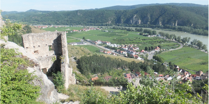 Durnstein-ruïne-kasteel-Donau-Oostenrijk