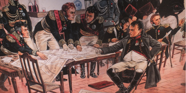 Vieux-Genappe-Waterloo-laatste-hoofdkwartier-Napoleon-schilderij-België
