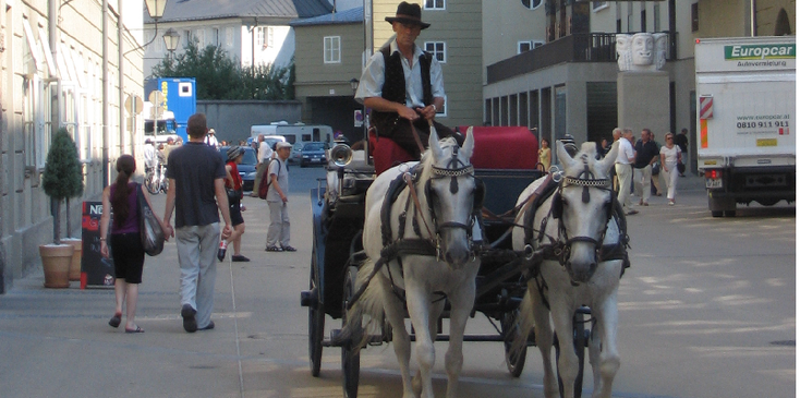 Salzburg-paard-en-wagen-Oostenrijk
