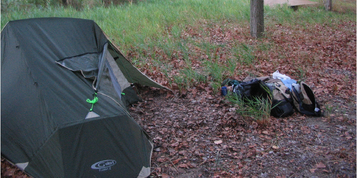 Courthezon-Wild-Camping-Forest-Tent-France