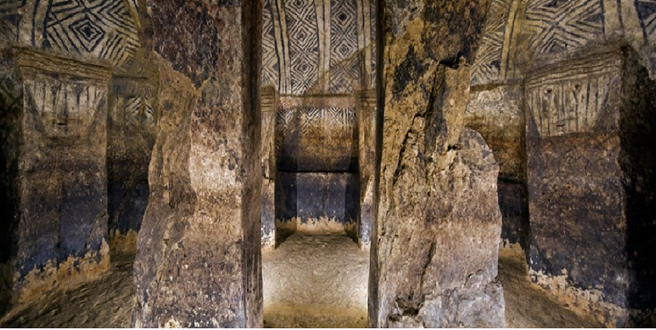 Tierradentro-San-Andres-archeologie-grotten-ondergronds-schilderingen-muur-beelden