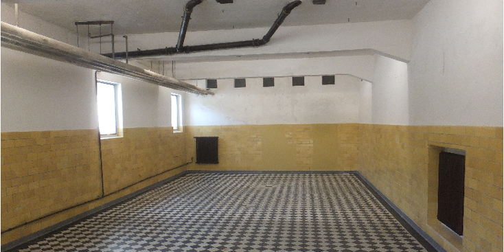Flossenburg-concentratiekamp-Gedenkstatte-douches-gas-nazi-SS-Duitsland