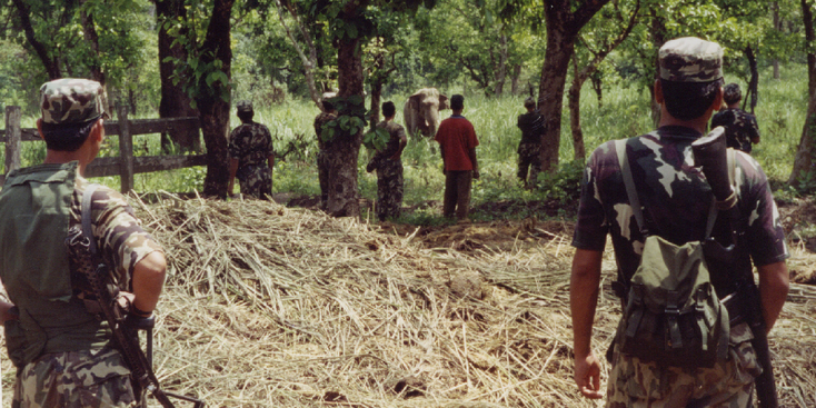 Sauhara-olifanten-leerschool-school-leger-militairen-Nepal