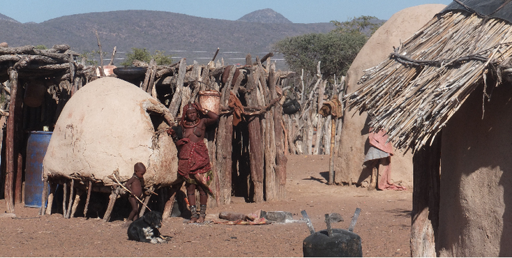 Opuwo-Himba-dorp-hut-riet-Namibië