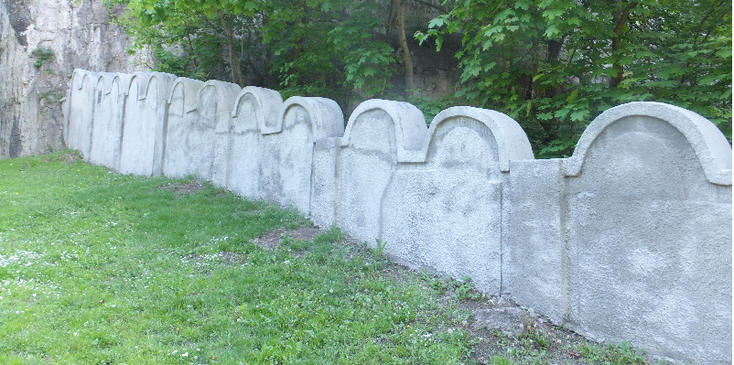 Krakau-geto-muur-Limanowskiego-Polen