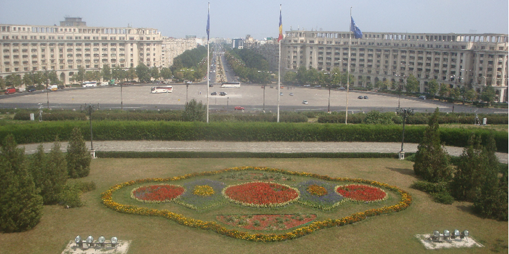 Boekarest-paleis-dictator-Ceasescu-plein-grootste-gebouw-Roemenië