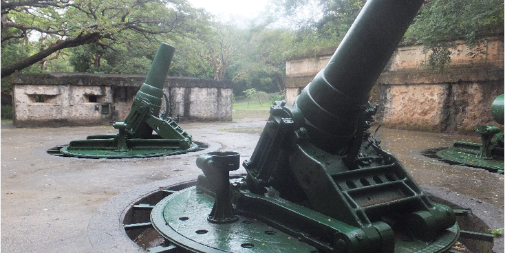 Corregidor-Battery-Way-batterij-kanon-Baai-van-Manilla-Amerikaanse-basis-Filipijnen