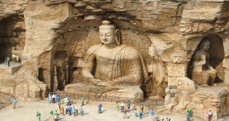Datong-Yungang-grotten-China-heilige-Boeddha-beelden