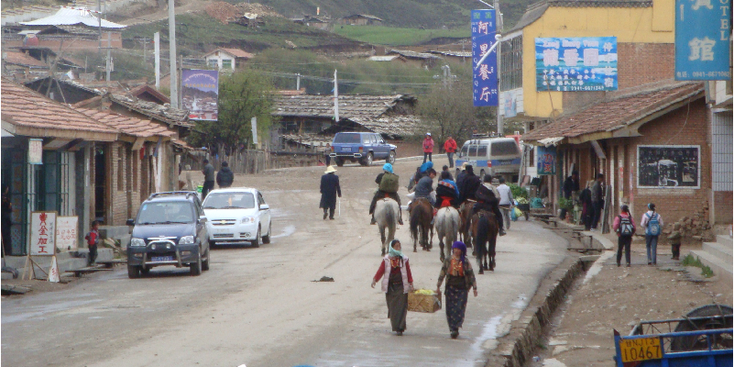 Langmusi-China-Tibet-straat-straatleven