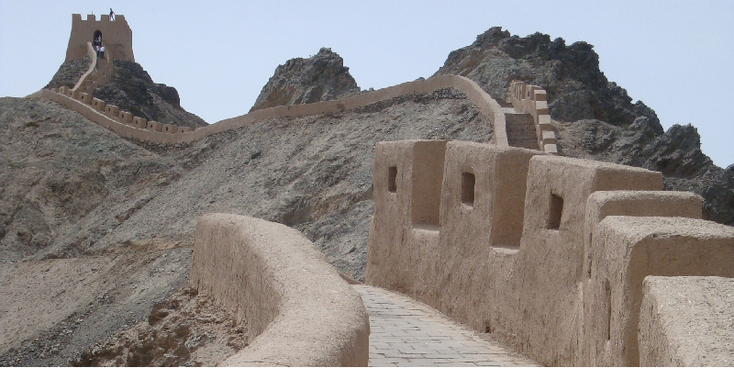 Jiayuguan-Chinese-muur-China-fort-zandsteen