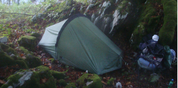 Base-20-Tent-Wild-Camping-Partisan-Tito-Barrack-Forest-Slovenia-Kocevski-Rog-National-Park