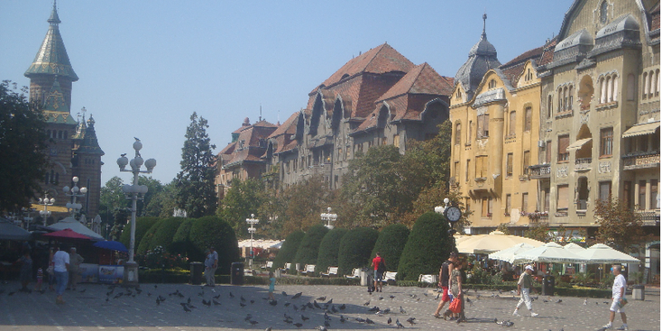 Timisoara-straatleven-Roemenië