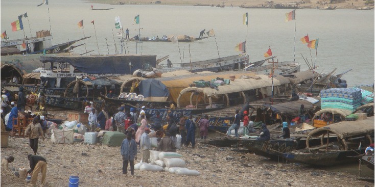 Mopti-River-Harbour-Boat-Mali