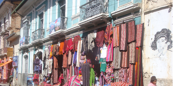 La-Paz-Bolivia-Market-Witch-Bowler-Hat-Carpets-Colour