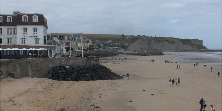 Arromanches-Mulberry-haven-Normandië-Frankrijk-invasie-D-Day-Overlord-kust