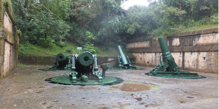 Corregidor-battery-batterij-Way-kanonnen-Amerikaans-defensie-eiland-Japan-WW2-Filipijnen