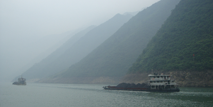 Yangtse-Yangtsze-rivier-boten-handel-China-gele-vallei-dam