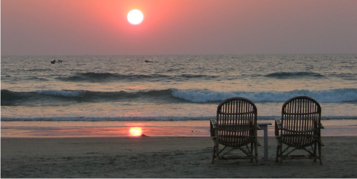 Palolem-Goa-strand-zee-ondergaande-zon-India