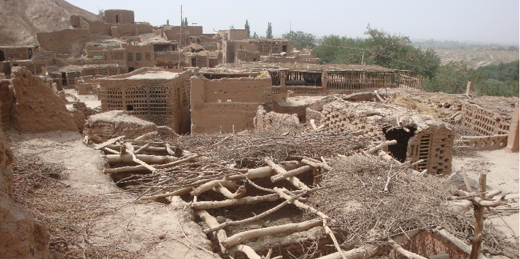 Tuyoq-Turpan-Tour-Mudbrick-Village-China