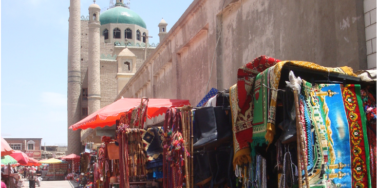Hotan-China-Silkroute-Mosque-Uigur-Market