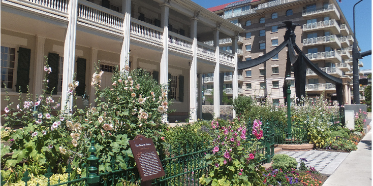 Beehive-House-Salt-Lake-City-Mormonen-tuin-Utah-Verenigde-Staten