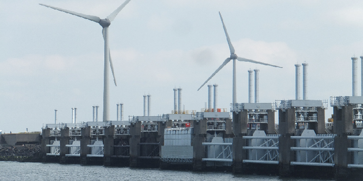 Stormvloedkering-Oosterscheldekering-Oosterschelde-Deltawerken-Zeeland-Nederland