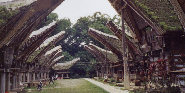 Tana-Toraja-Sulawesi-Indonesië-Rantepao-traditioneel-huizen