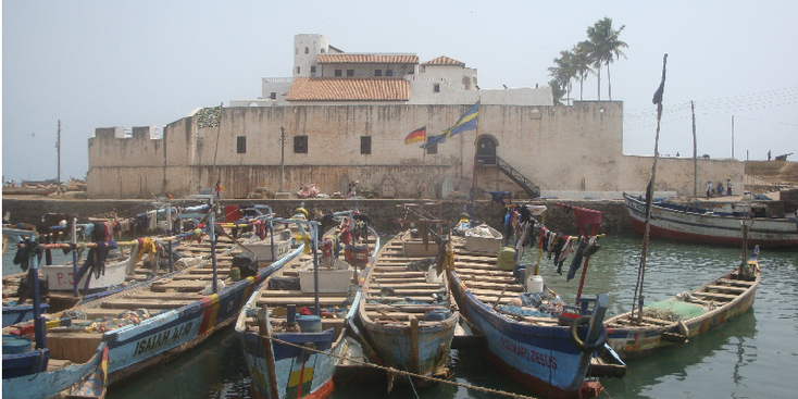 Elmina-slavenfort-boten-haven-Holland-Nederland-Cape-Coast-Ghana