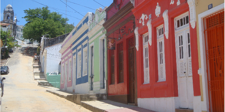 Olinda-Brazilië-Gekleurde-huizen-Hollands-WIC-VOC-Recife