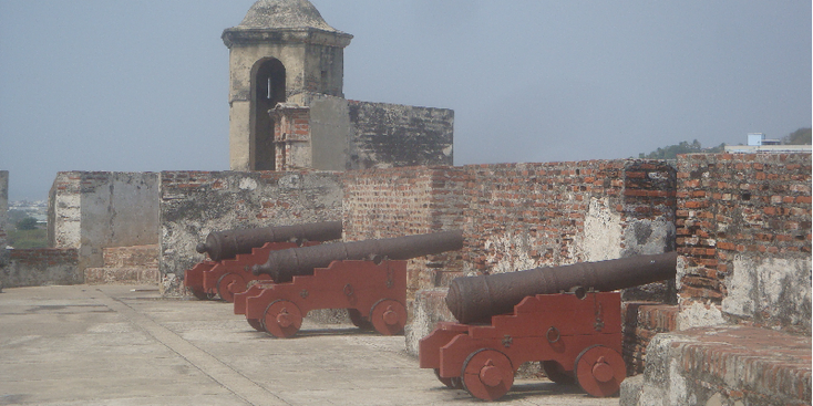 Cartagena-Castillo-de-San-Felipe-de-Barajas-kanon-stadsmuur-fort-Spaans-Colombia