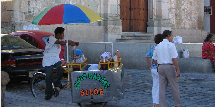 Oaxaca-raspas-ijs-karretje-Mexico