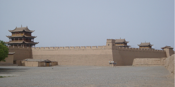Jiayuguan-Chinese-muur-China-fort-zandsteen-torens