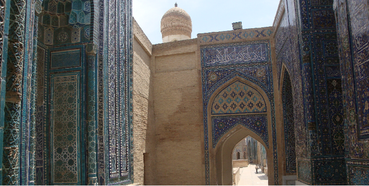 Sha-I-Zinda-Samarkand-tombe-graf-mausoleum-Samarkand-Oezbekistan